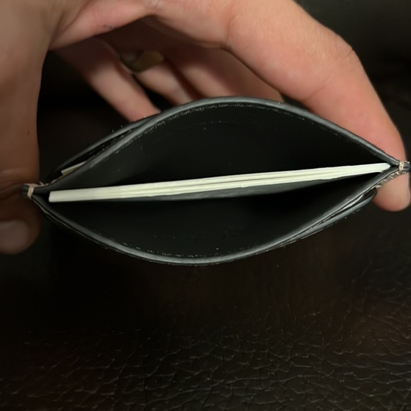 Alexander McQueen crystal eyes leather skull card holder wallet NWB - Picture 5 of 6